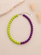 Colar Bolas Lima e Violeta