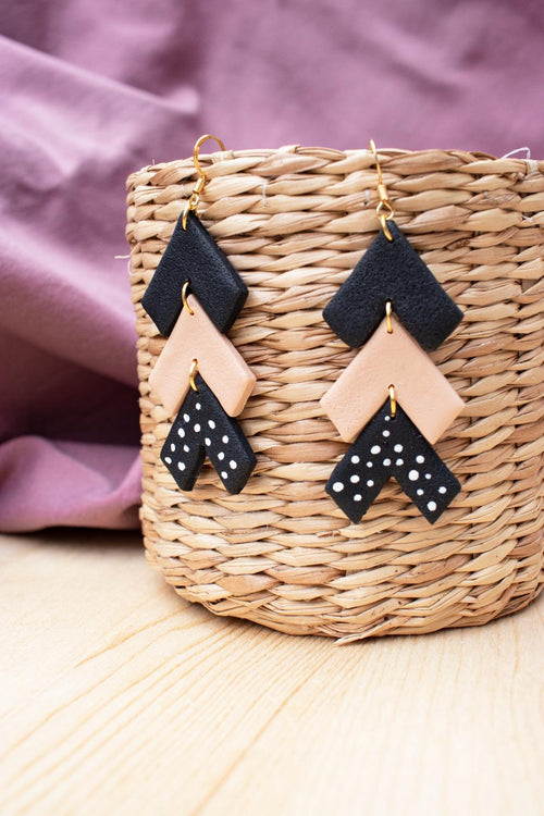 Dots Earrings • Arrow Design